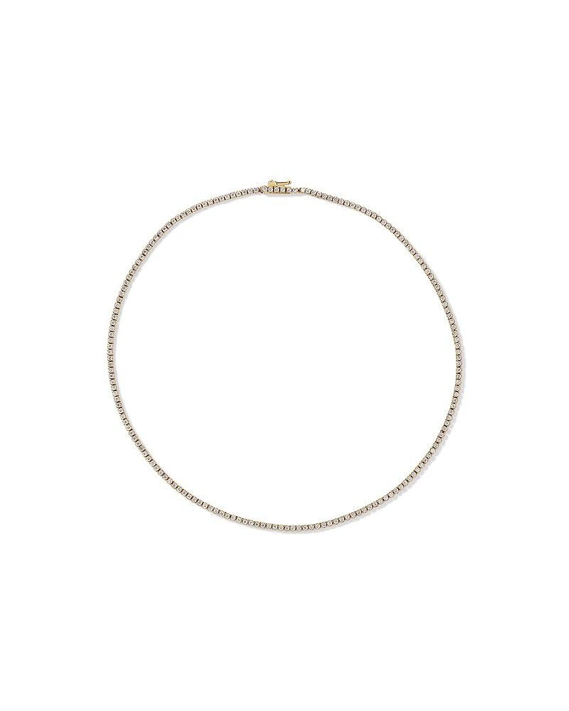 4.00 Carat TW Tennis Necklace in 18kt Yellow Gold