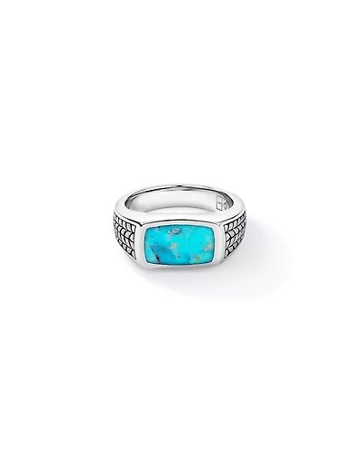 Turquoise Signet Ring in Sterling Silver