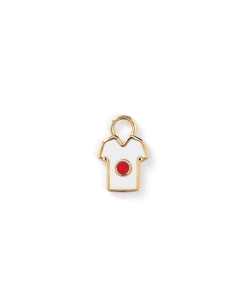 Japan Jersey Earring Charm in 18Kt Vermeil