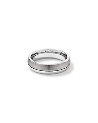 6mm Polished and Brushed Tungsten Wedding Band