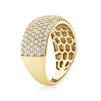 Pave Ring with 1.50 Carat TW of Diamonds in 10kt Yellow Gold