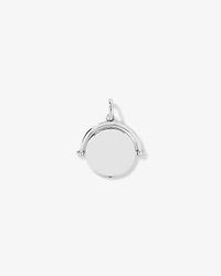 Engravable Spinning Circle Pendant in Sterling Silver