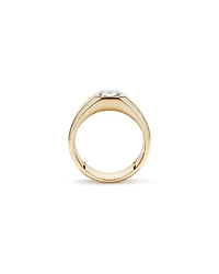 2.00 Carat TW Bezel Set Emerald Cut Lab-Grown Diamond Modern Cigar Band 14kt Yellow Gold