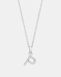 "P" Initial Pendant in Sterling Silver