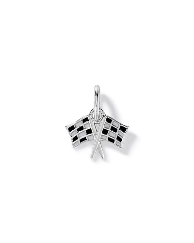 Racing Flags Pendant in Sterling Silver