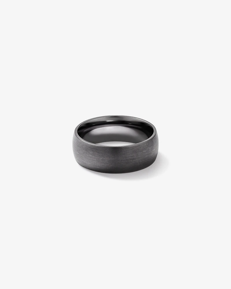 8mm Brushed Dome Wedding Band in Tantalum