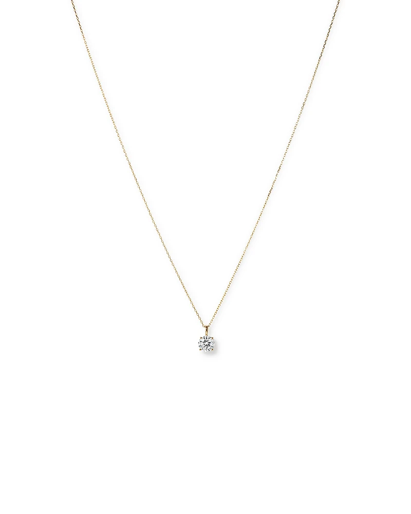 1.00 Carat TW Diamond Solitaire Pendant in 18kt Yellow Gold