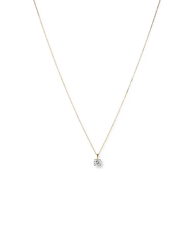 1.00 Carat TW Diamond Solitaire Pendant in 18kt Yellow Gold