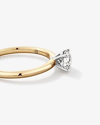 0.70 Carat TW Round Brilliant Laboratory-Grown Diamond Solitaire Engagement Ring 14kt Yellow and Gold