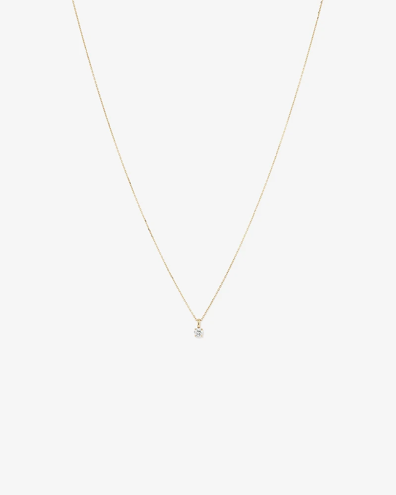 0,25 Carat TW Collier solitaire en diamant en or blanc et jaune 18kt