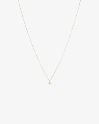 0,25 Carat TW Collier solitaire en diamant en or blanc et jaune 18kt