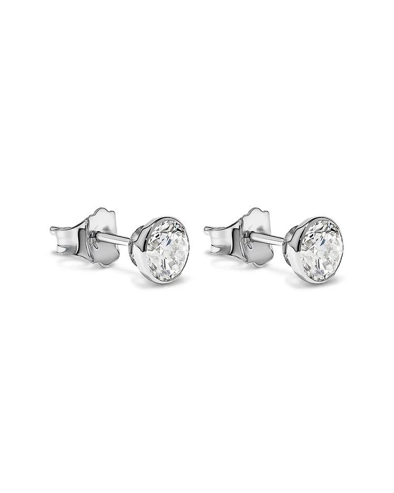 1.00TW Lab Diamond Seemless Stud Earrings in 10kt Gold