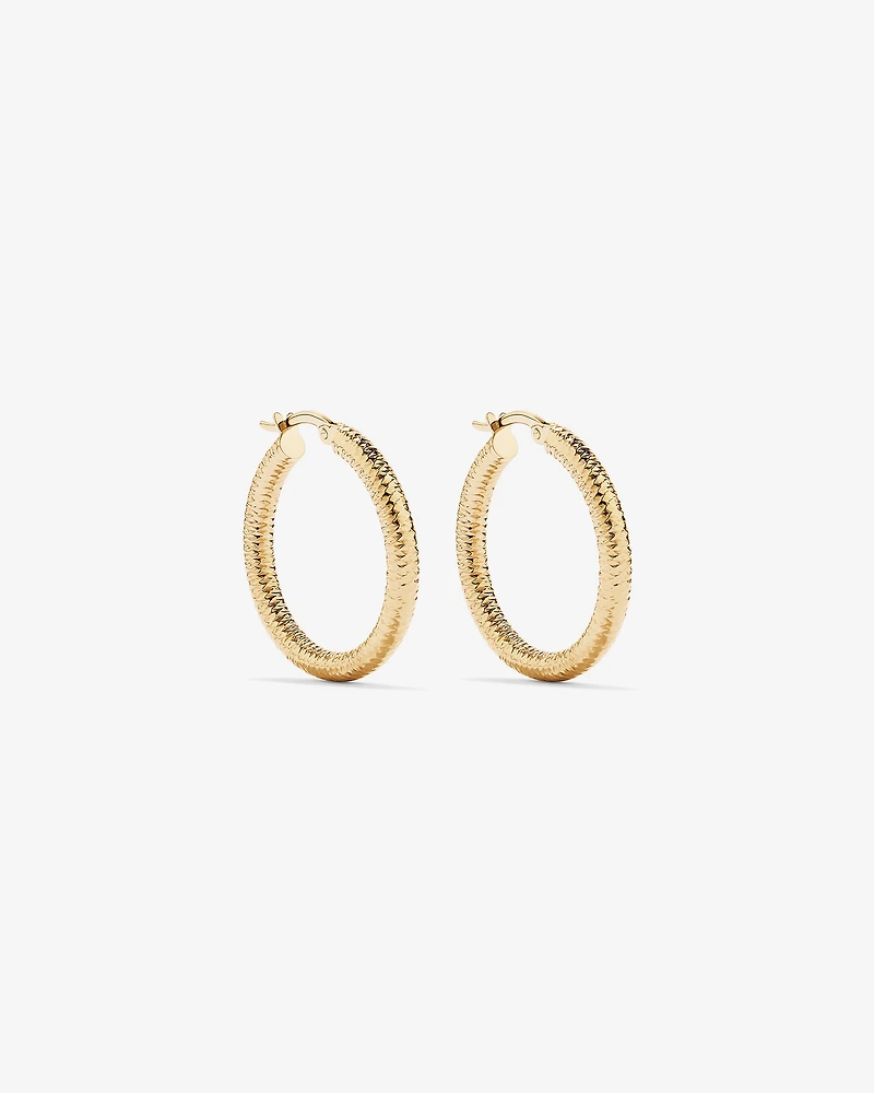 Créoles diamantées en vermeil 18 ct