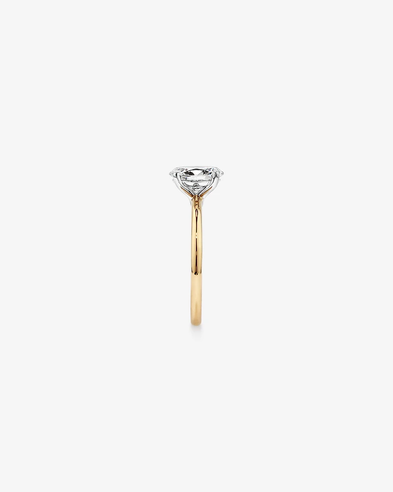 1.25 Carat TW Oval Laboratory-Grown Diamond Solitaire Engagement Ring 14kt Yellow and White Gold