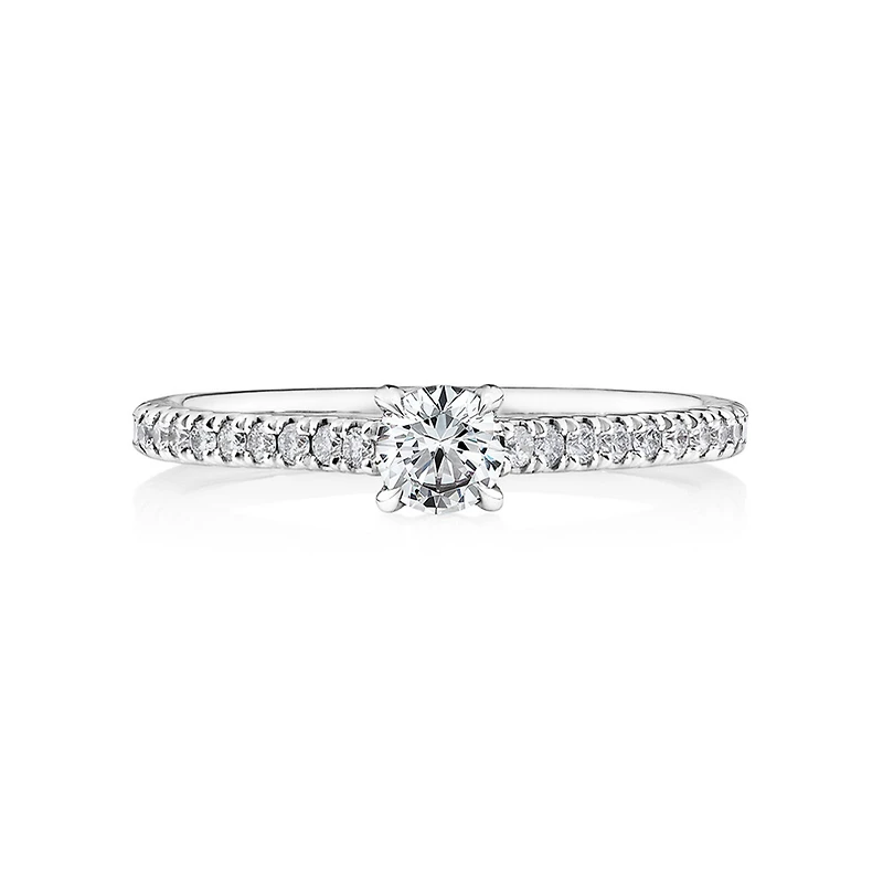 Engagement Ring with 1/2 Carat TW of Diamonds in 14kt White Gold