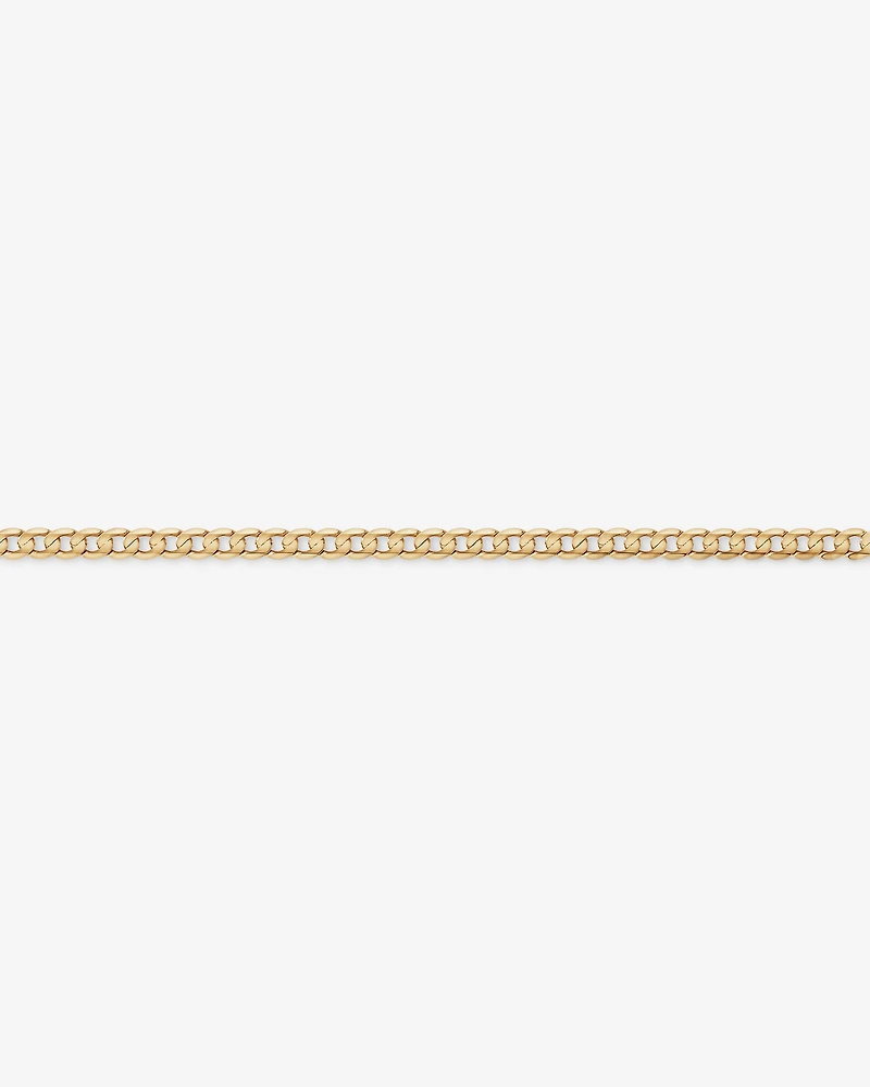 23cm (8.5") 3.75mm Flat Beveled Curb Bracelet in 10kt Yellow Gold
