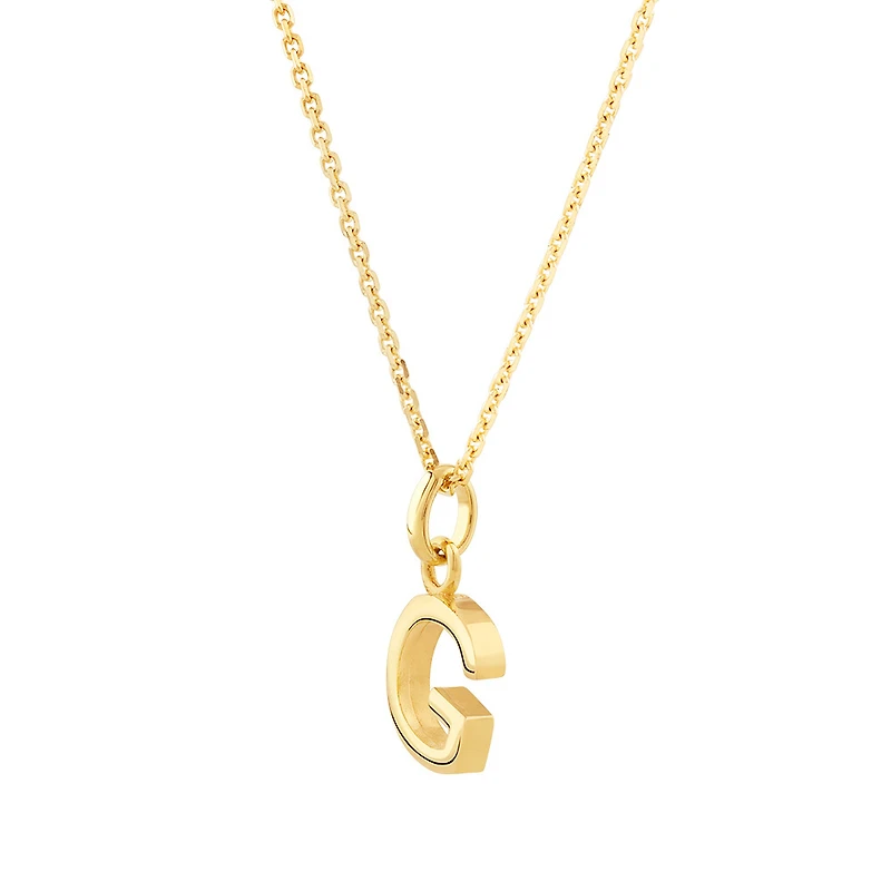 Initial Pendant in 10kt Yellow Gold