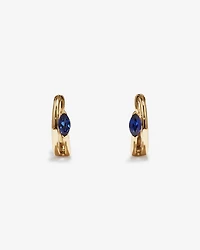 Marquise-Cut Created Sapphire Wrap Earrings in 10kt Yellow Gold