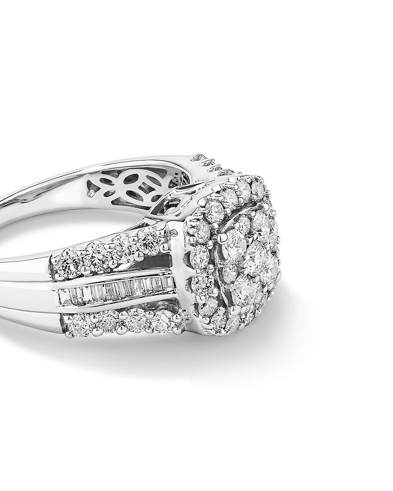 Engagement Ring with 1.50 Carat TW of Diamonds in 14kt White Gold