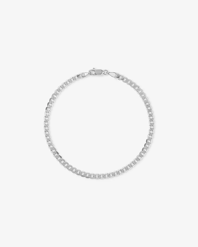 23cm (8.5") 3.75mm Flat Beveled Curb Bracelet in 10kt Gold