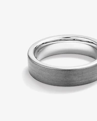 6mm Brushed Flat Wedding Band in Tungsten