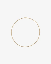 50cm (17") 2.1mm Width Solid Diamond Cut Curb Chain in 10kt Yellow Gold