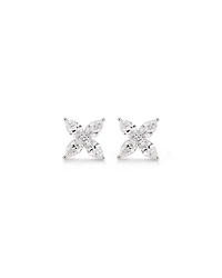0.62 Carat TW Floret Laboratory-Grown Diamond Stud Earrings in 10kt White Gold