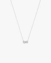 Collier pendentif infini en forme de coussin en zircon cubique en argent sterling