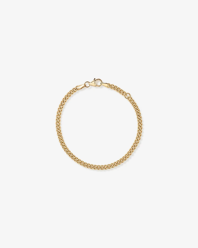 Bracelet gourmette ronde 19 cm (8 po) en vermeil 18 ct