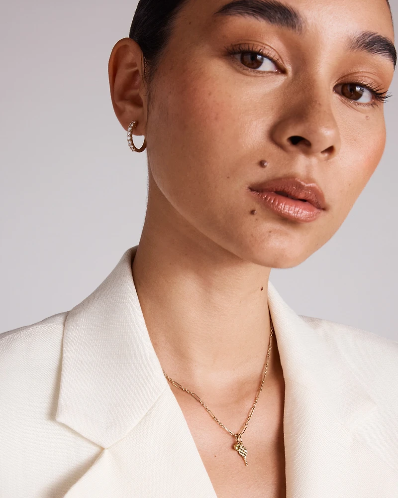 1.6mm Wide Paperclip 3 and 1 Chain in 10kt Yellow Gold