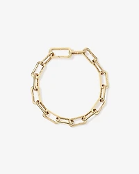 Bracelet à maillons alternés avec clip de 20,5 cm (8,1 po) en vermeil d’or jaune 18 carats