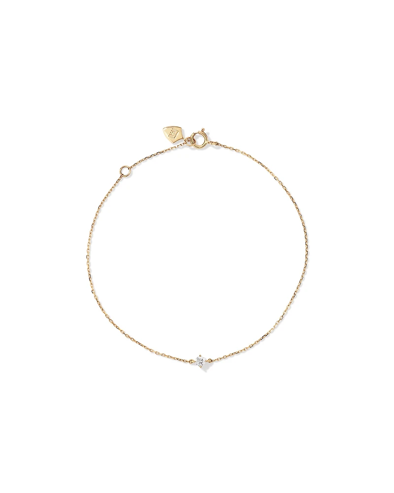 Bracelet with .08 Carat TW Diamond Birthstone in 10kt Yellow Gold