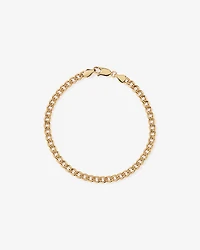 19cm (22") 4.2mm Width Semi Solid Diamond Cut Curb Bracelet in 10kt Yellow Gold