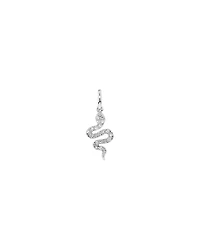 Diamond Snake Pendant in 10kt White Gold
