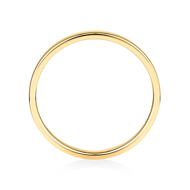 2mm Lite Half Round Wedding Band in 10kt Yellow Gold