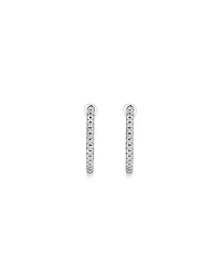 Hoop Earrings With 0.25 Carat TW Of Diamonds 10kt White Gold