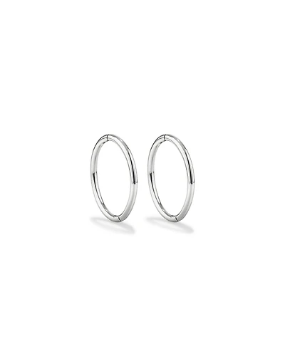 12mm Sleeper Earrings in 10kt White Gold