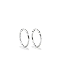 12mm Sleeper Earrings in 10kt White Gold