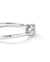 0,12 TW Bague de promesse en diamant argent sterling