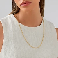 60cm (24") Oval Belcher Chain in 10kt Yellow Gold