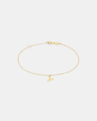 19cm (7.5") Y Initial Bracelet in 10kt Yellow Gold