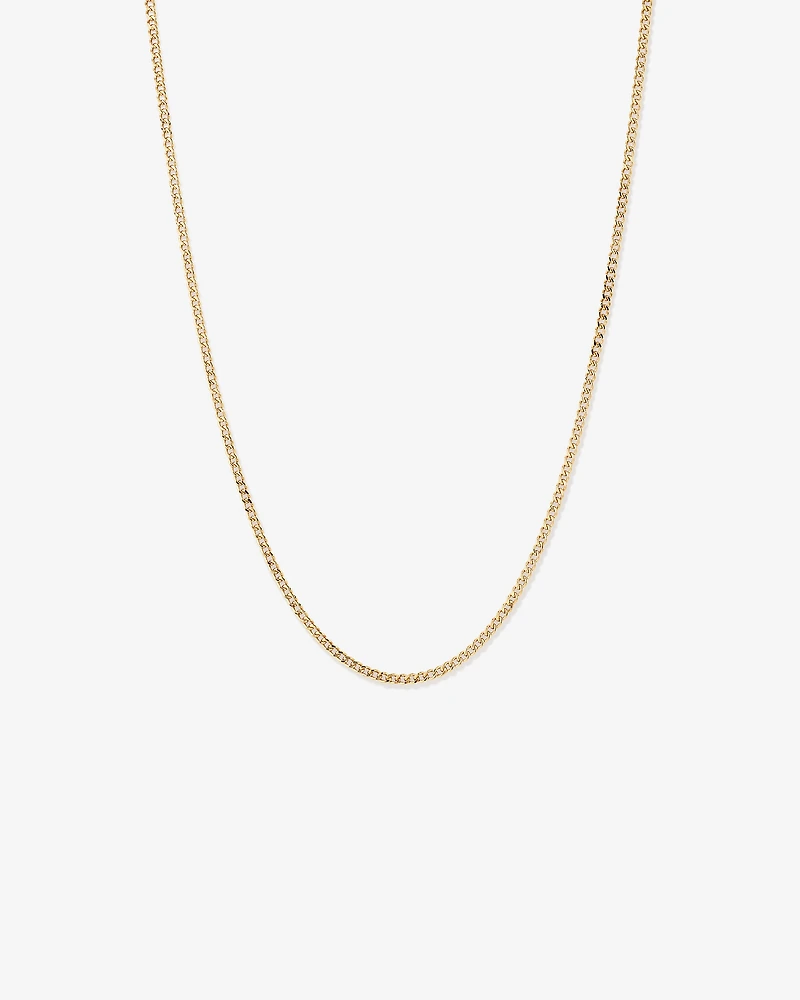 50cm (20") 2.95mm Width Semi Solid Diamond Cut Curb Chain in 10kt Gold