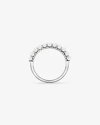 Cultured Freshwater Pearl Band Ring 10kt White Gold