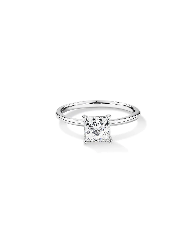 1.25 Carat TW Princess Cut Laboratory-Grown Diamond Solitaire Engagement Ring 14kt White Gold