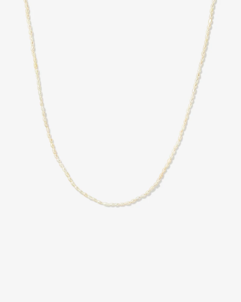 Micro Cultured Freshwater Pearl Necklace in Sterling Silver