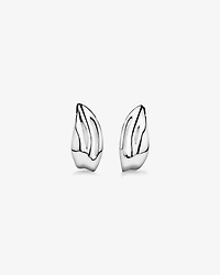 Organic Shape Stud Earrings in Sterling Silver