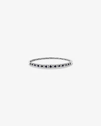 Bracelet jonc à bulles en or blanc 14 K avec saphir et diamants totalisant 1,03 ct