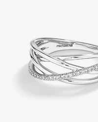 Bague en argent sterling à diamants totalisant 0,10 ct