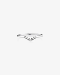 Arrow Ring with Diamonds in Sterling Silver