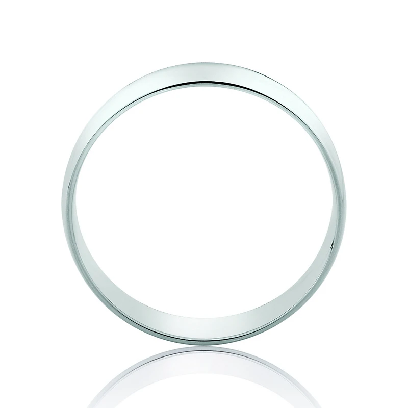 5mm Lite Half Round Wedding Band in 10kt White Gold